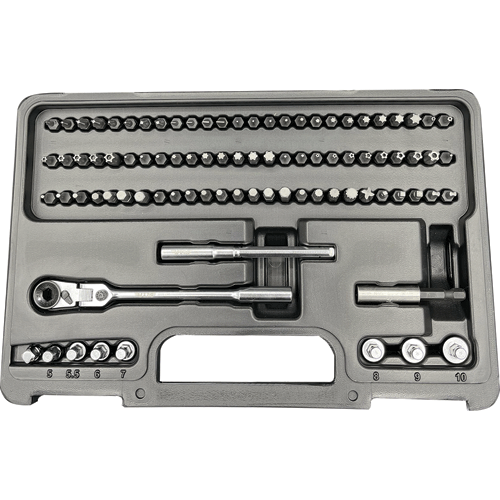 VIM DURSTON TOOLS 89 Piece Bit Set With 1/4" Flex Ratchet Tool Kit