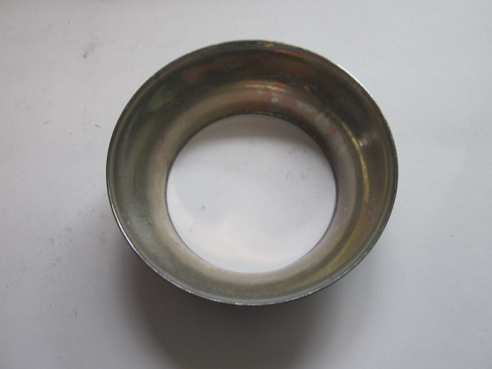 VINTAGE FLUTED SILVER OR SILVER PLATED GLASS BOWL BASE RING