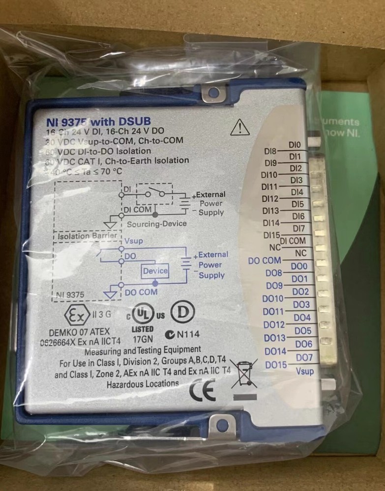New In Box NATIONAL INSTRUMENTS NI-9375 Digital Input / Output Module