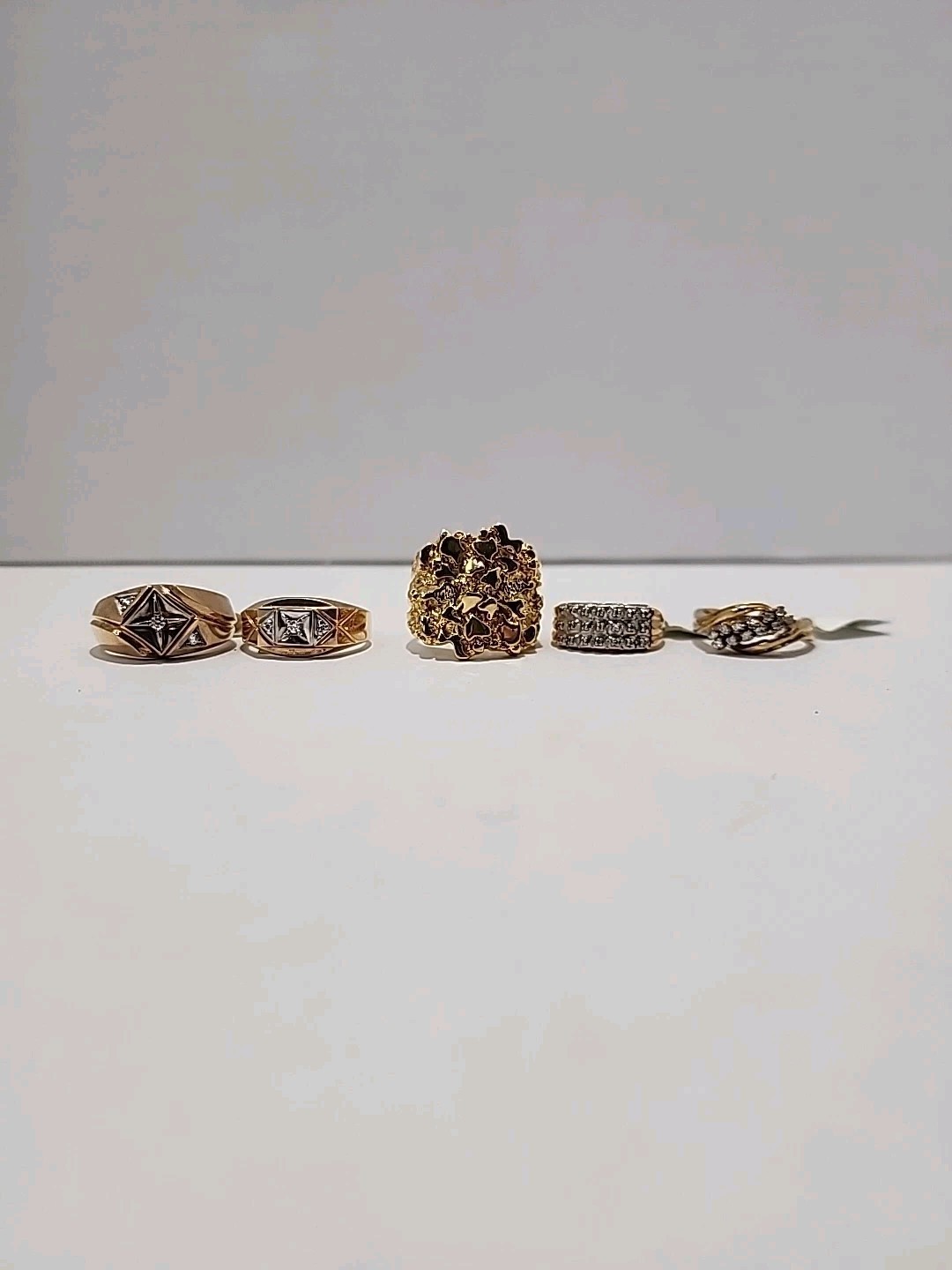 Lot Of 20 Brass Jewelry Rings Mixed Sex And Size Unbranded