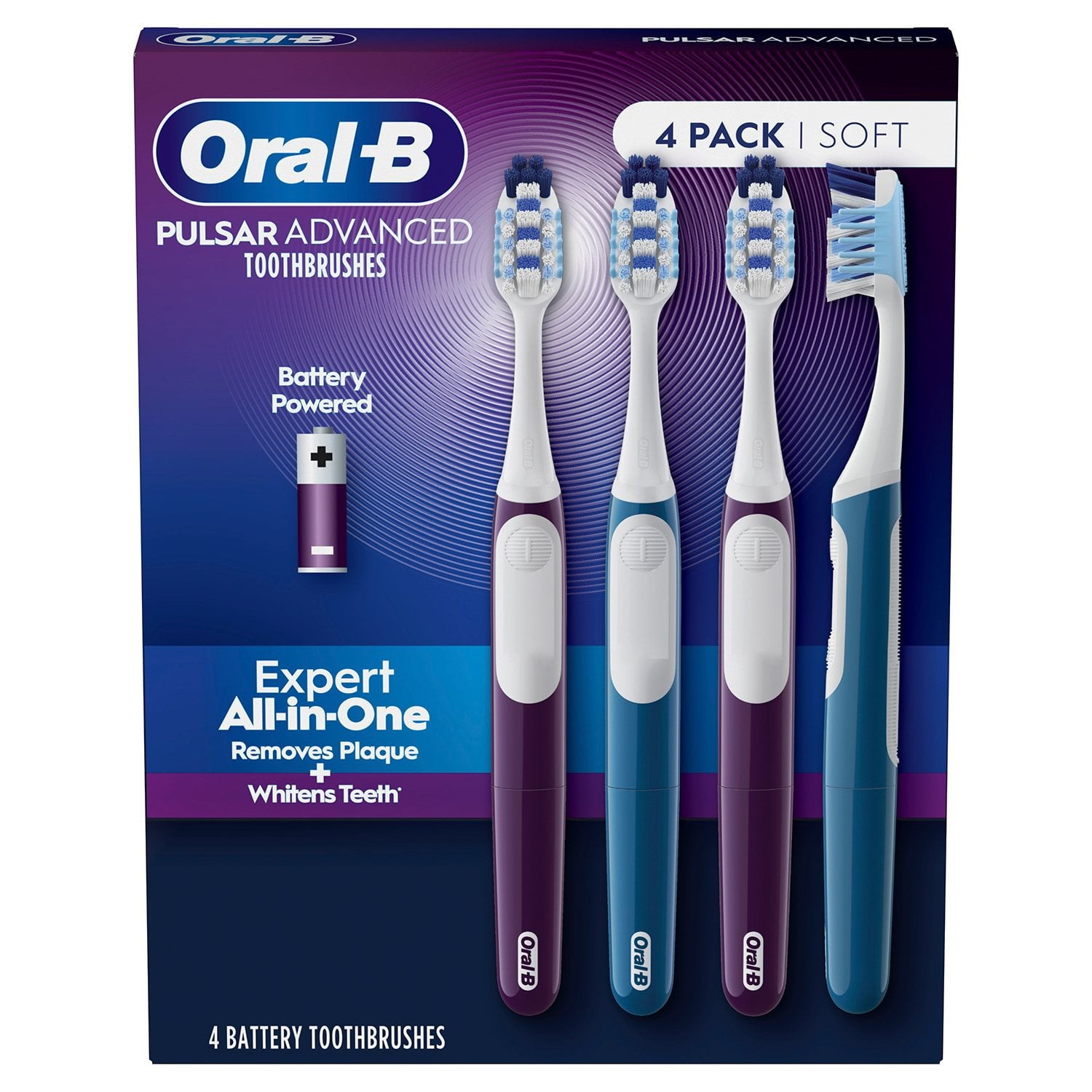 Oral-B Pulsar Advanced All-in-One Soft Toothbrush, 4 ct.