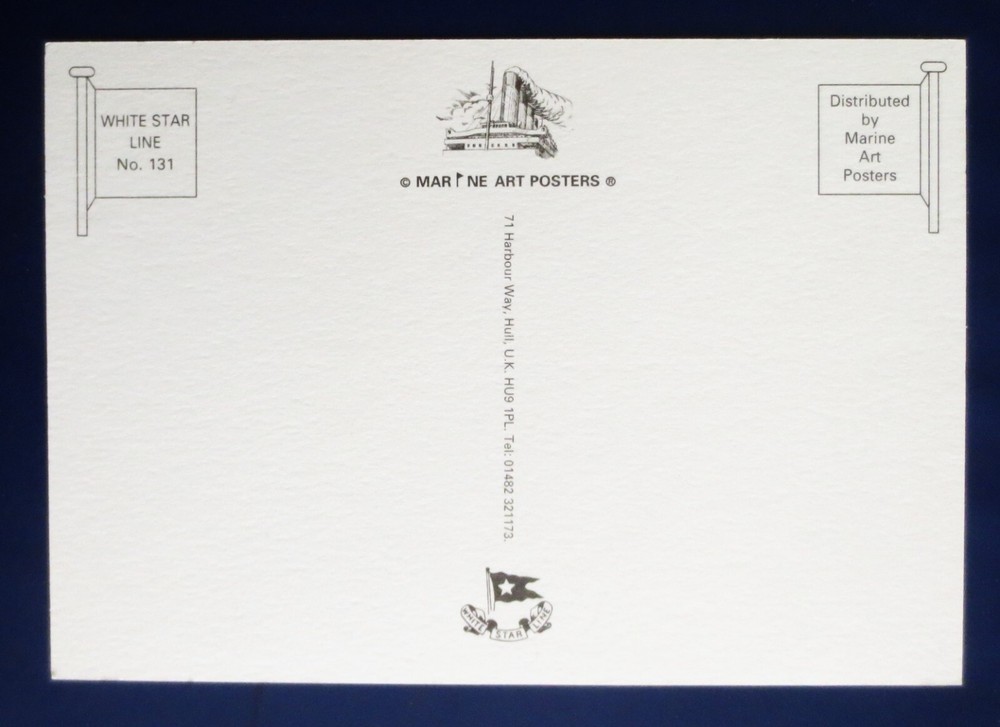 WHITE STAR TITANIC POSTCARD