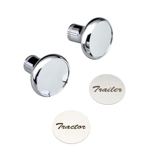 Pair of Tractor/Trailer Air Valve Knobs Made from Aluminum Interior