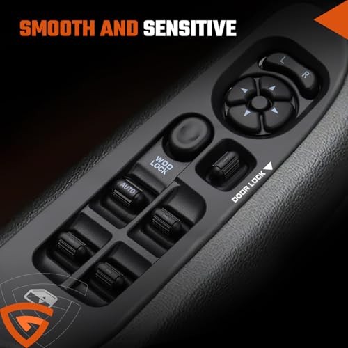 Driver Side Power Master Window Switch with Black Panel Bezel Fit 56049805AB
