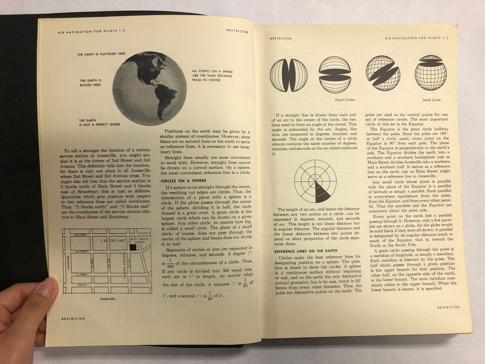 Air Navigation For Pilots-Air Training Command 1951 Original