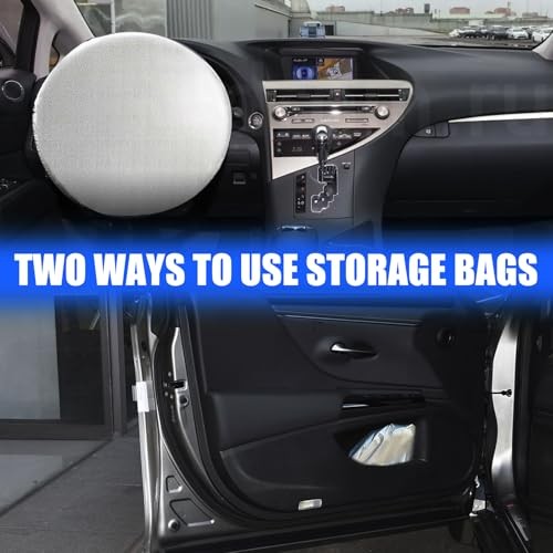 Foldable Sun Shade WODSTA Full Coverage Windshield Sunshade Compatible with