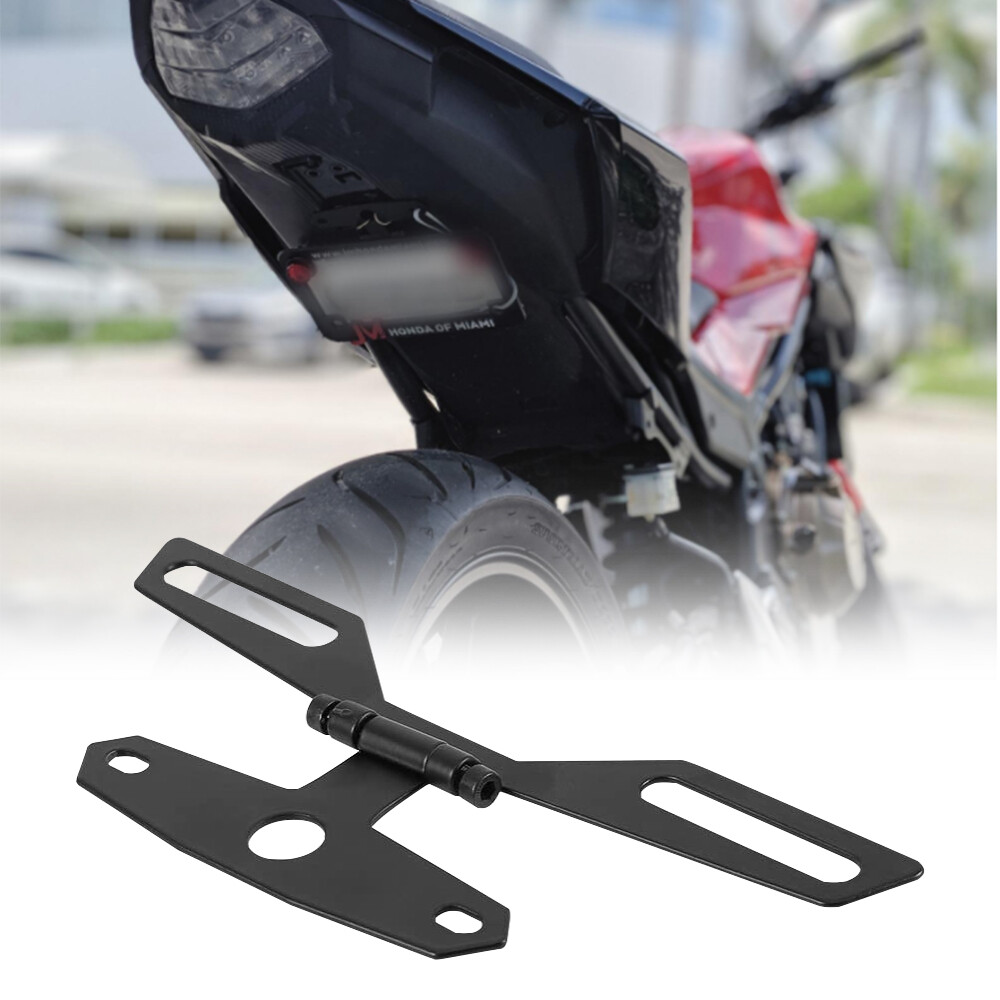 Aluminum License Plate Bracket Tag Taillight Holder Fit ATV Dirt Bike Motorcycle