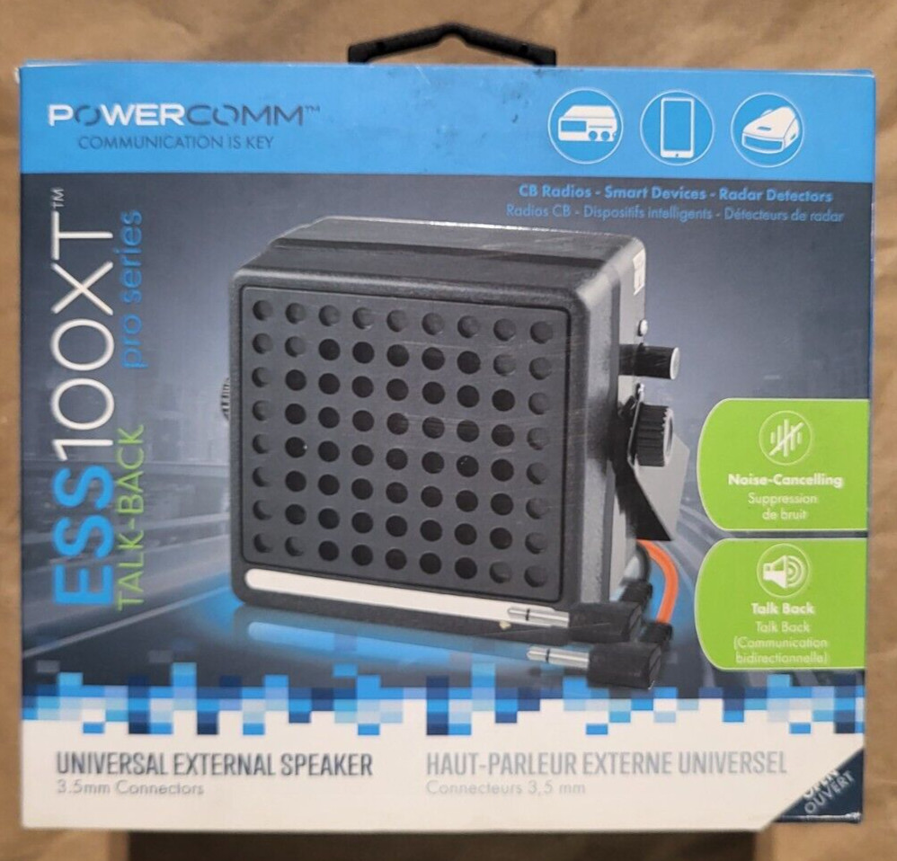 POWERCOMM ESS100XT EXTERNAL TALK BACK UNIVERSAL CB SPEAKER