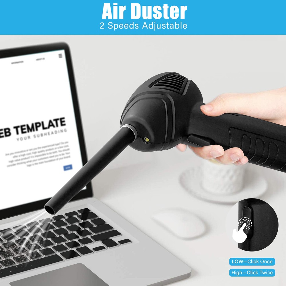 Electric Mini Air Duster Blower for Computer Keyboard Macbook Air Pro Cleaning
