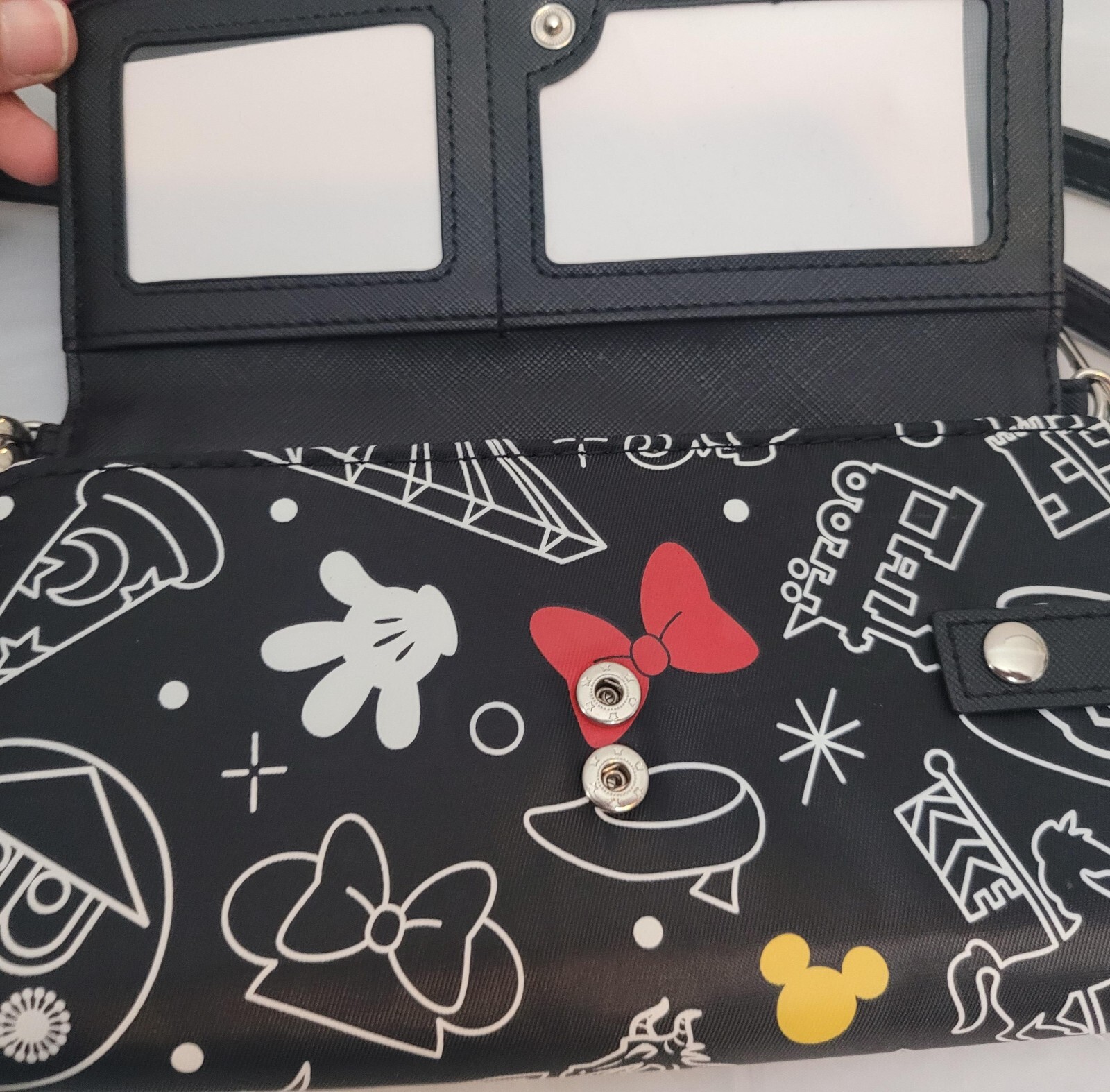 Disney Parks Mickey Minnie Icon Convertible Crossbody Bag Wristlet Wallet New