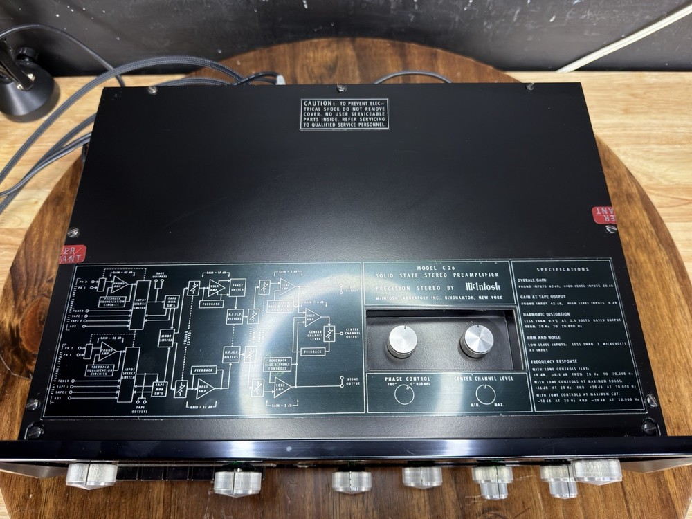 Mcintosh C26 Vintage Solid State Stereo Preamplifier