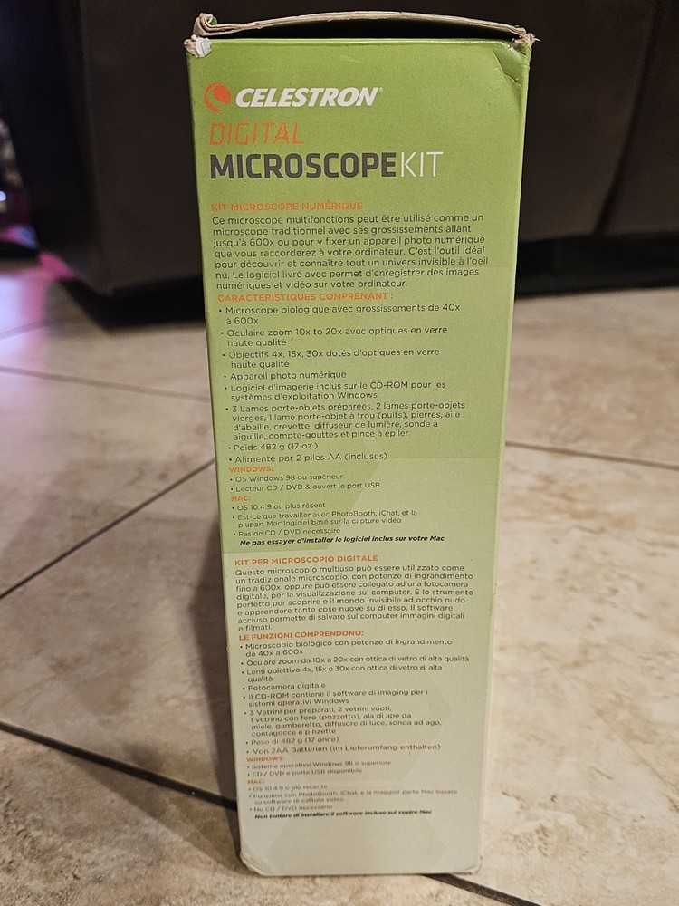 Celestron Digital Microscope Kit 40X to 600X Power