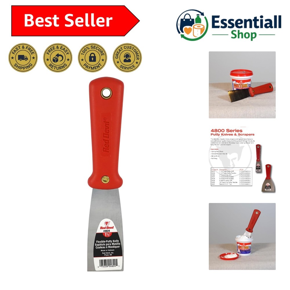 4824 1-1/2" Flex Putty Knife , Black