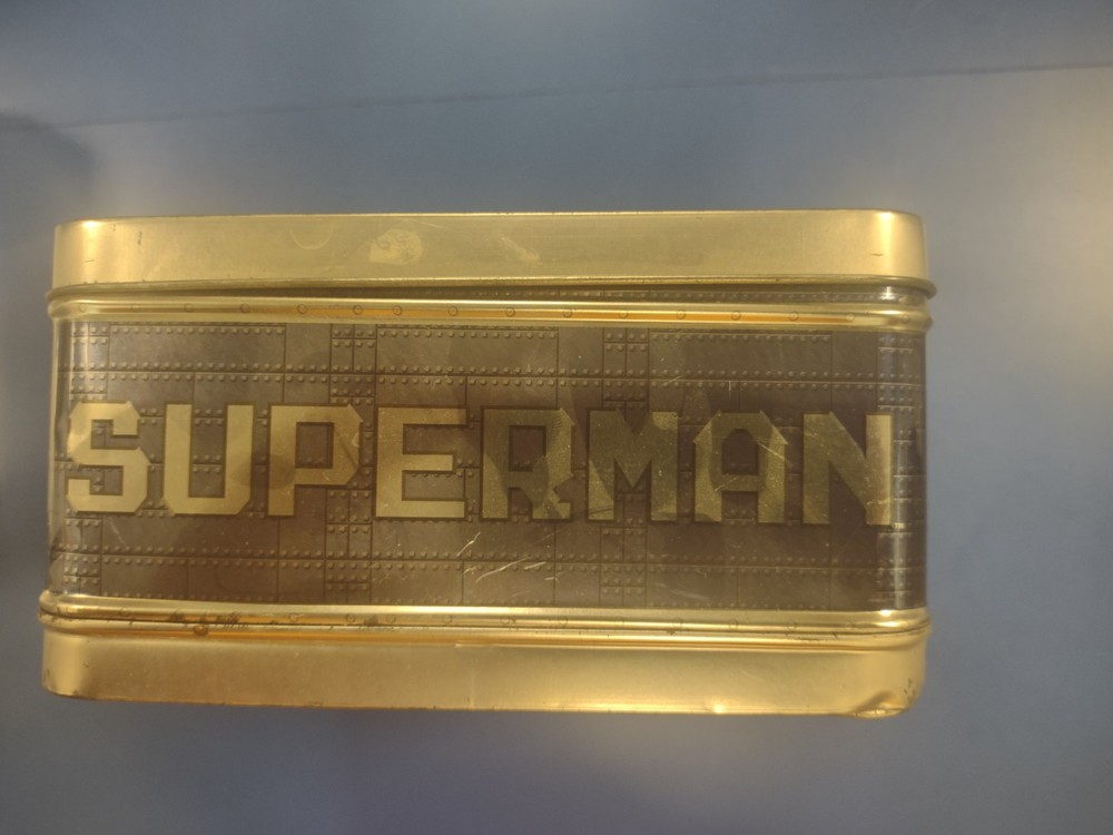 Superman Lunchbox Silver Embossed