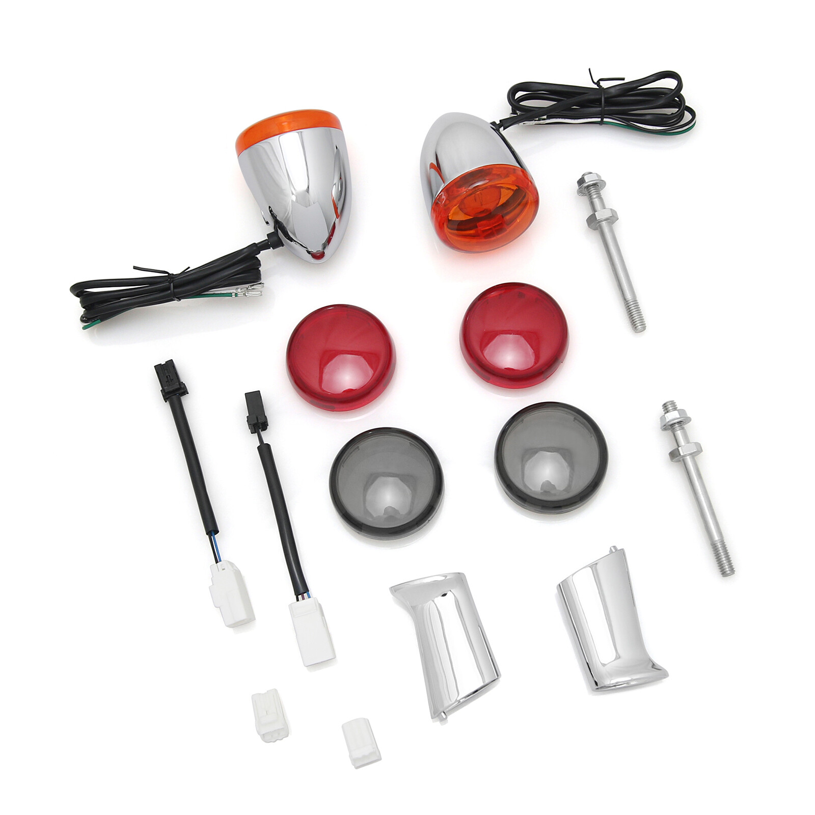 Bullet Rear Turn Signal Indicator Brake running Lights For Harley Softail 92-23