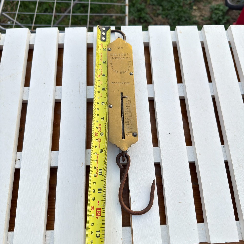 SALTER'S IMPROVED SPRING BALANCE SCALE NO. 2 BRASS