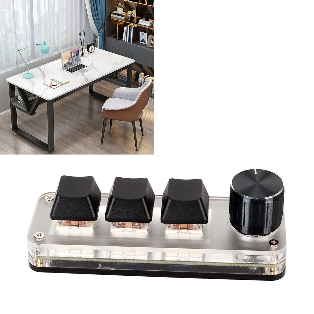 (3 Keys 1 Knob) USB Mini Key Keypad DIY Programmable Keyboard With⭐