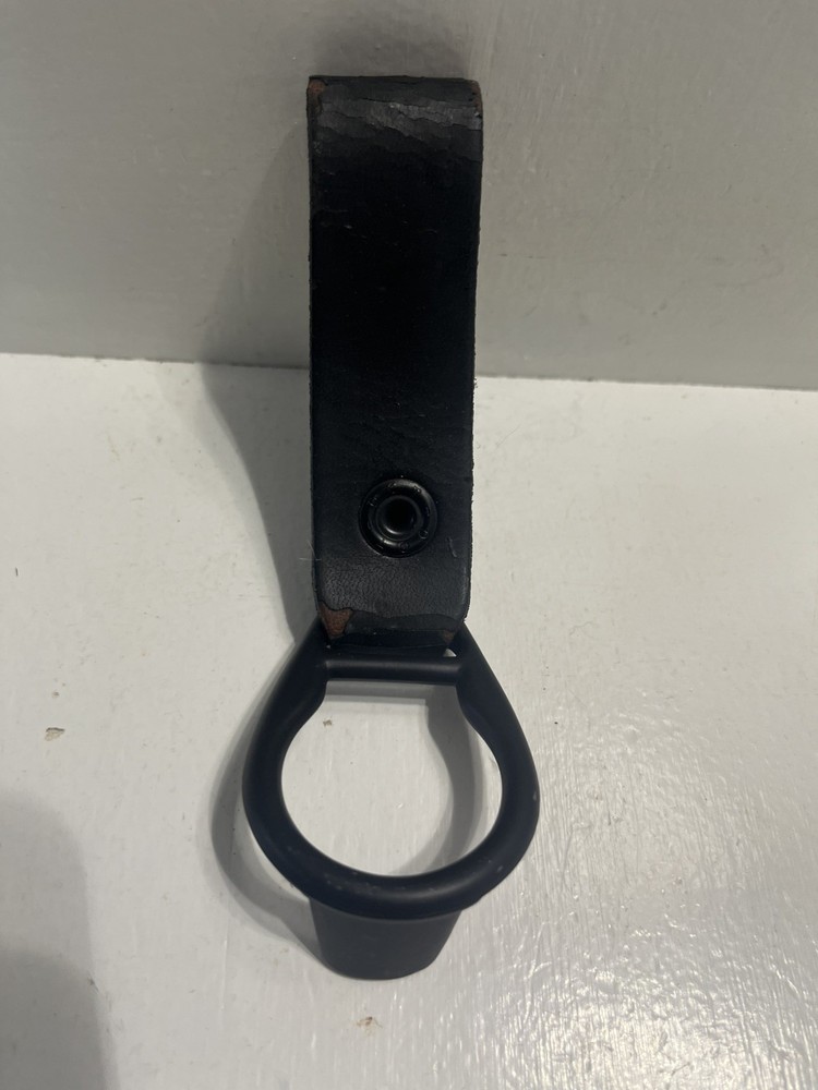 - (2) Leather Strap Handles Baton Bat Belt Holder Repurpose