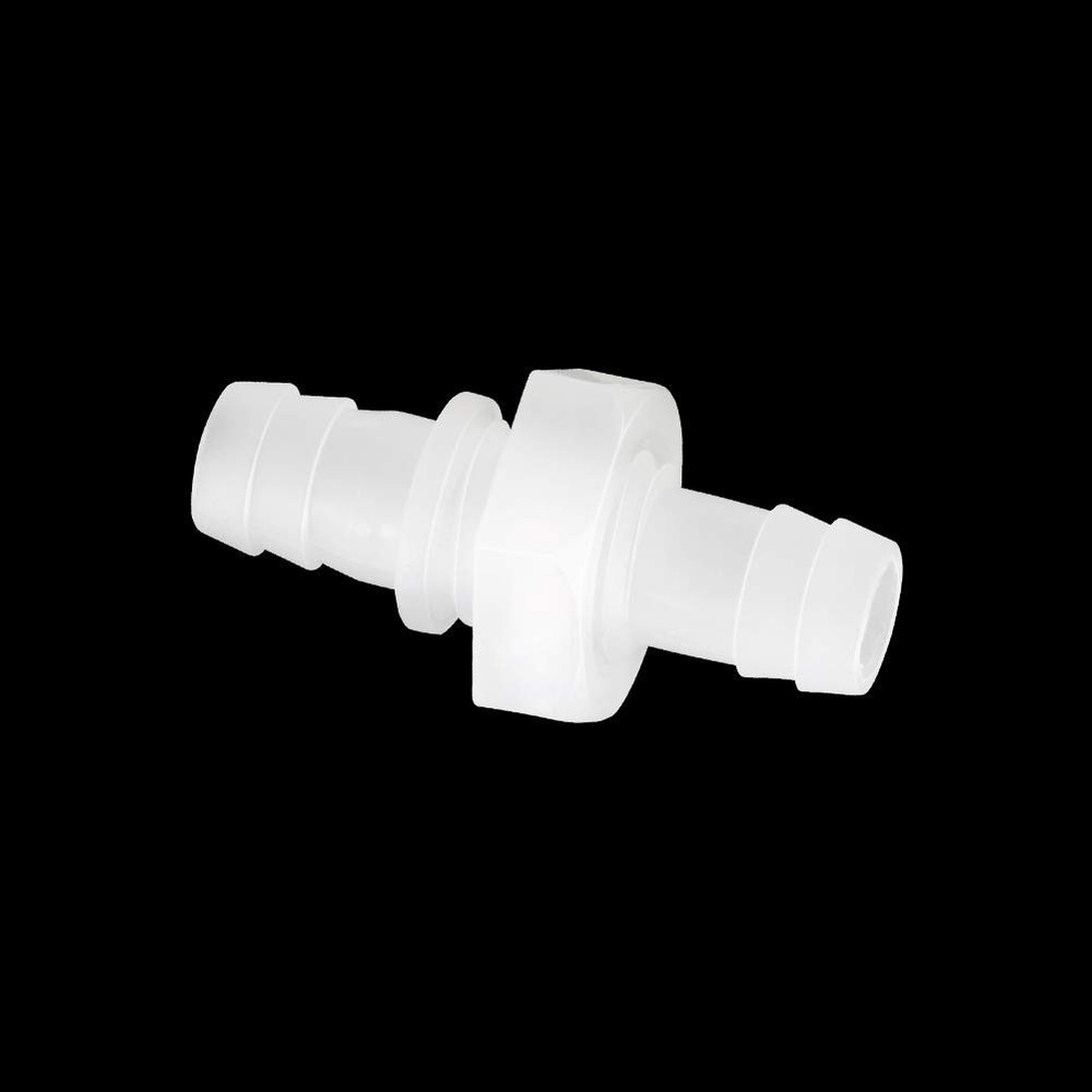 3/8" Hose Barb Thru-Bulk Bulkhead Fitting Hex Barbed Fitting Plastic Adapter ...