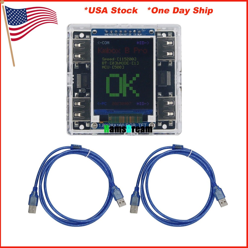 Kmbox B+ (Pro) Keyboard Mouse Controller Macro w/ Screen for DMA&Dual Computer