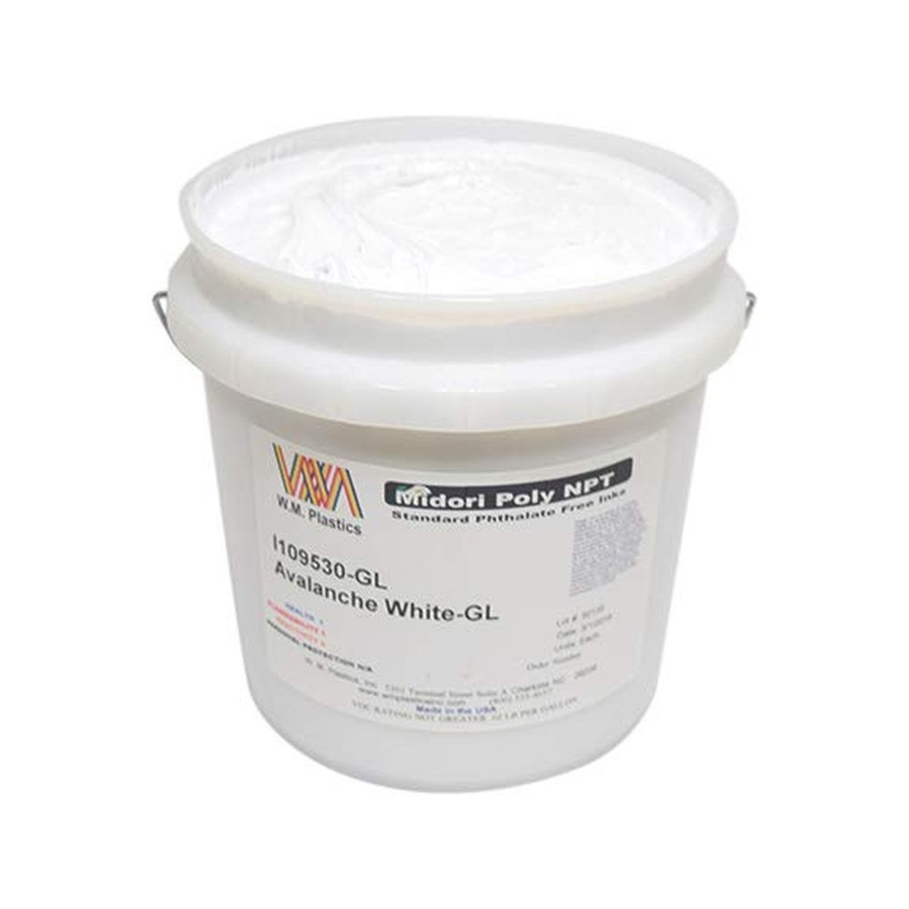 Avalanche White- Plastisol Ink, (Gallon)