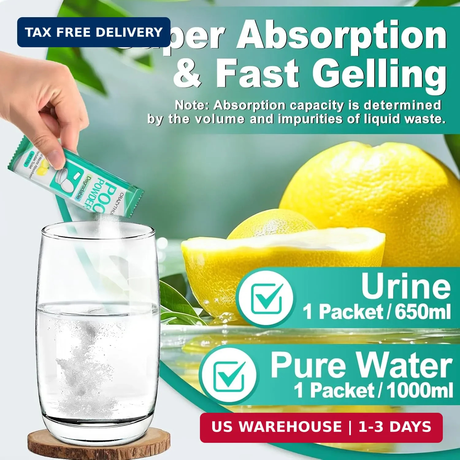 PortablePortable Toilet Gel, Poo Powder for Portable Toilet, Camping Toilet Gel,
