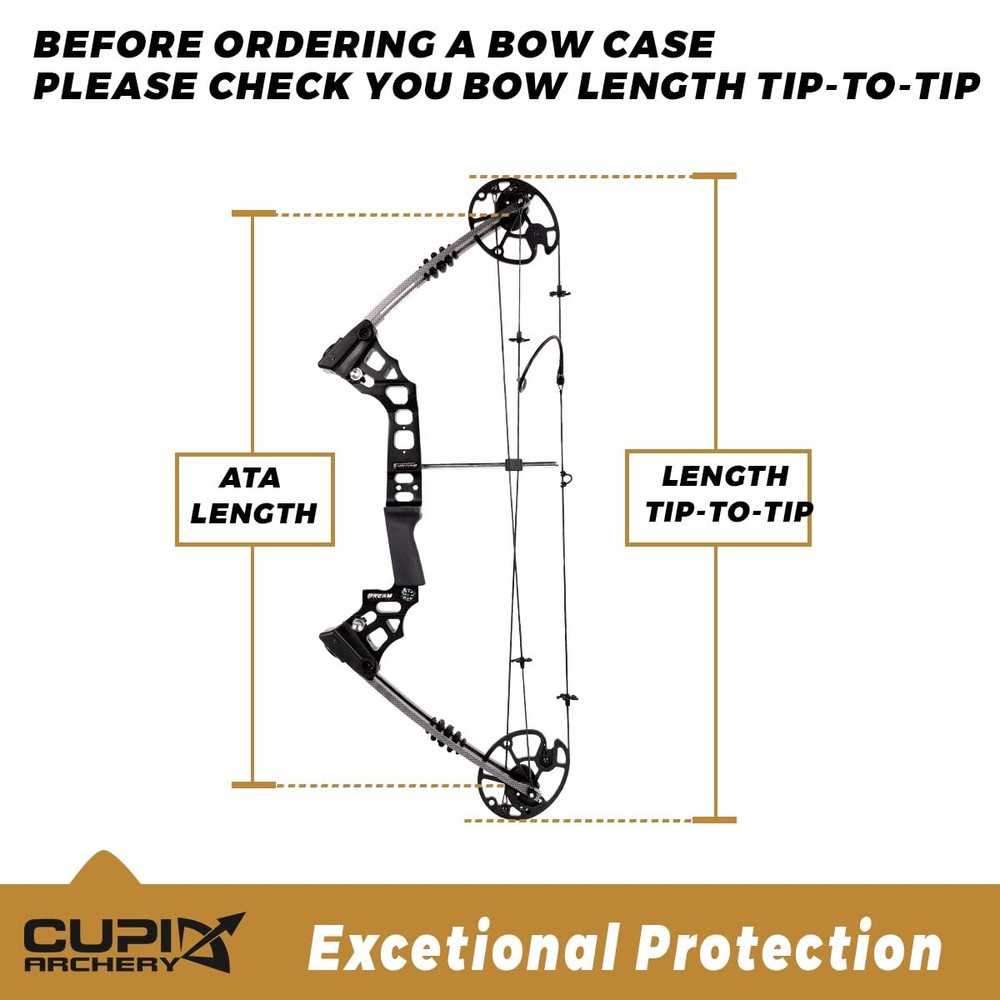 Compound Bow Case Light-Weight Soft Bow Bag with Arrow Pocket and Backpack St...