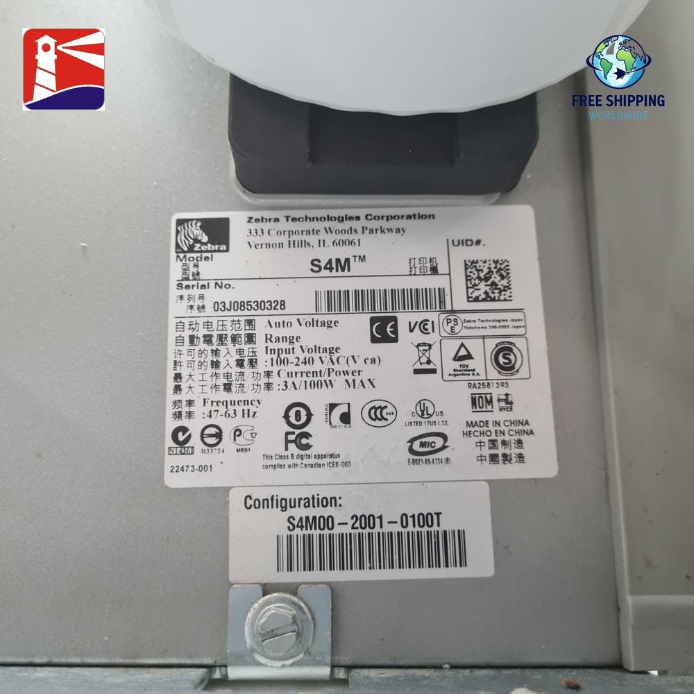 Zebra Stripe S4M Barcode Printer
