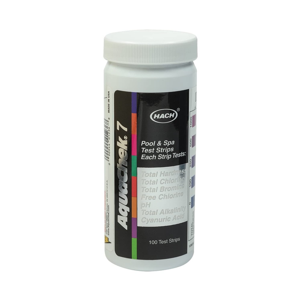 7-Way Pool and Spa Test Strips - Silver Pool Test Strips For pH, Total Chlori...