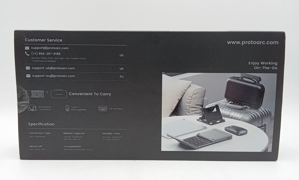 ProtoArc Foldable Bluetooth Keyboard and Mouse XKM01 - NOB