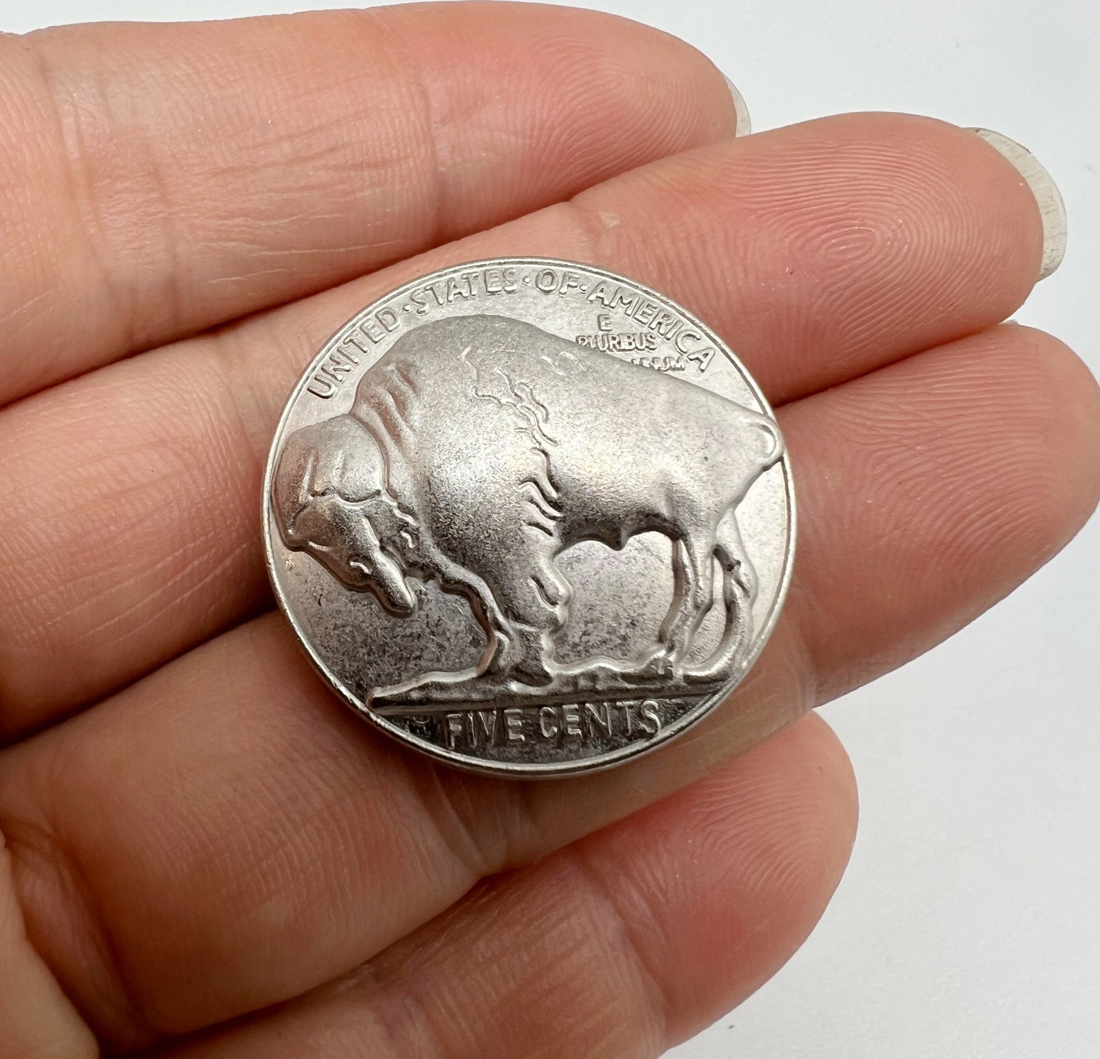 10PC Matte Silver Buffalo Rustic Metal Buttons Shank Buttons 1" 26mm