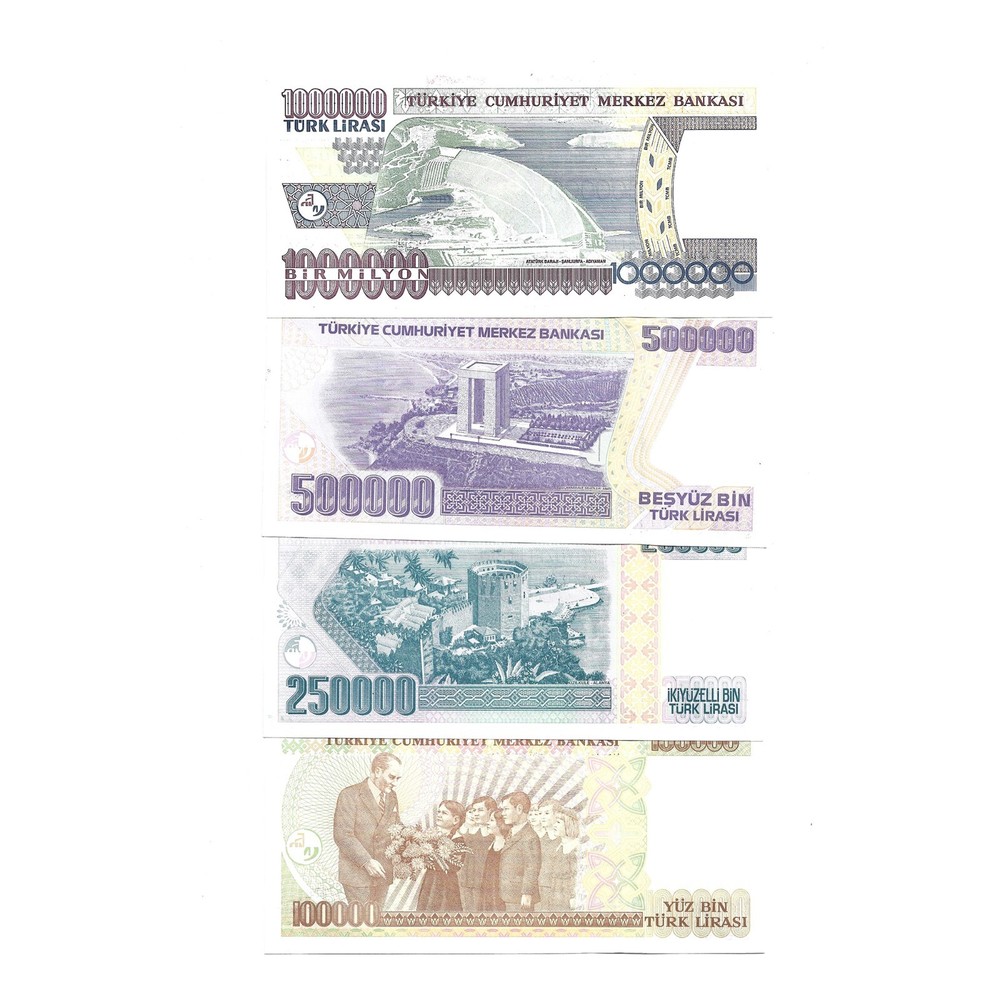 Turkey Banknotes set L. 1970 (1984-2002)