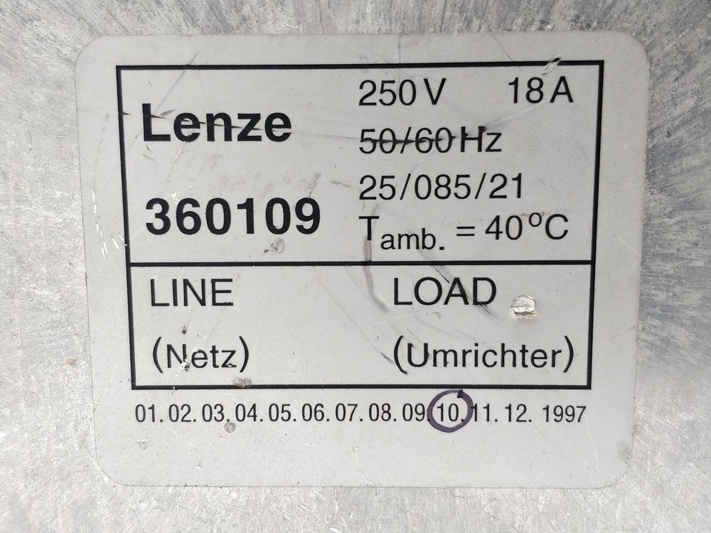 Lenze 360109 Line Network 240V 18A