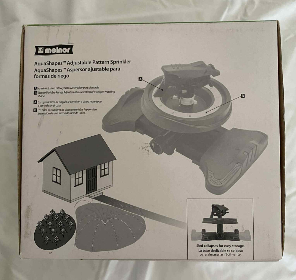 Melnor Aquashapes Adjustable Pattern Sprinkler 12-Point 2983 Max 85 FT COVERAGE