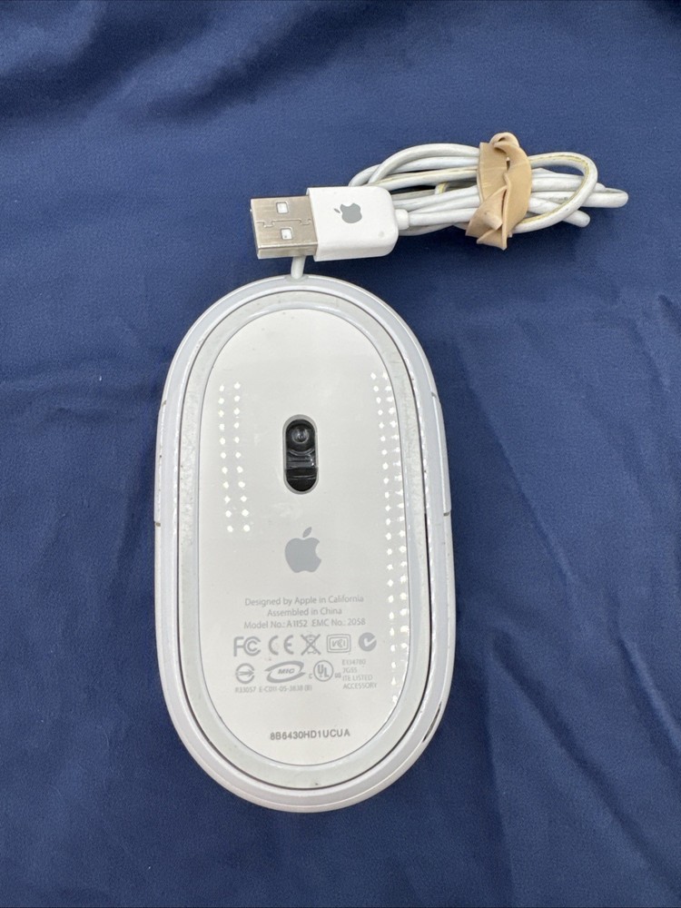 Authentic Apple A1152 white Mighty Mouse USB Wired