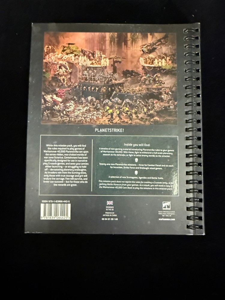 Games Workshop Warhammer 40k Crusade Containment Mission Pack Rulebook