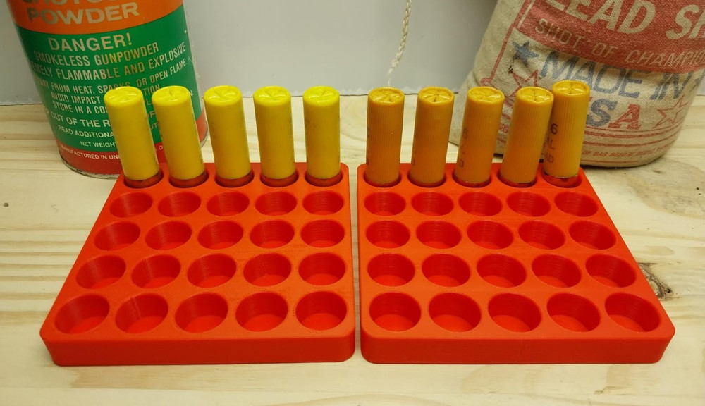 20 Gauge Shot Shell Reloading Tray/Block  25 Shells - 2 Pack