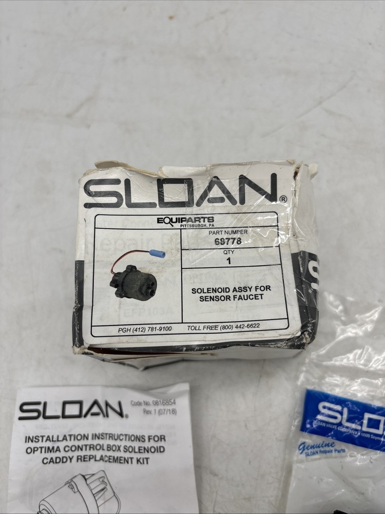 SLOAN EFP103A Optima plus Control Box Solenoid Caddy Replacement Kit