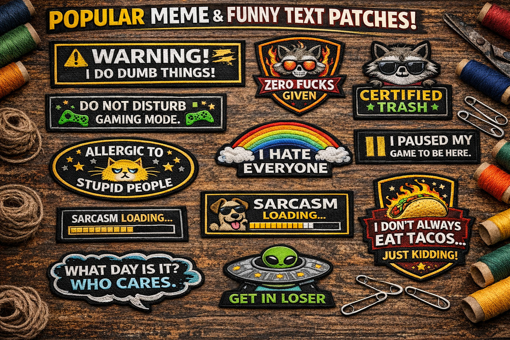 Funny lines Custom Embroidered Patch, Meme Quotes Personalized Patches