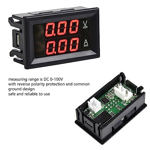 Digital Voltmeter Ammeter, 3 Digit DC 0-100V 50A/10A Voltmeter Ammeter LED