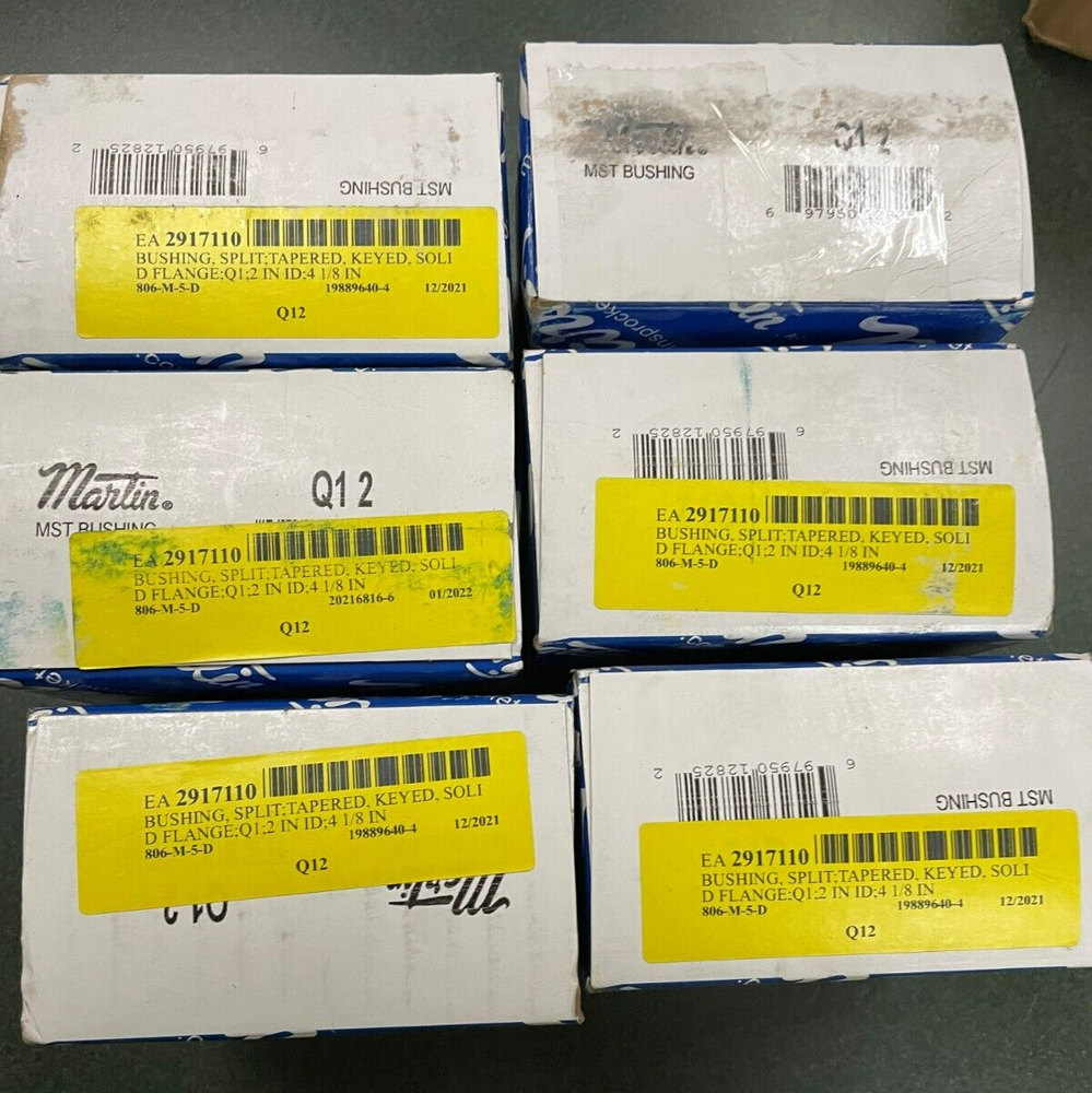 Martin Q12 MST Bushing, Split, Tapered, Keyed, Solid Flange (NIB)