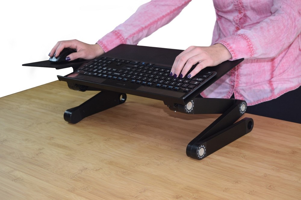 Standing Computer Keyboard Stand Adjustable Height Tilt Ergonomic Riser Raise