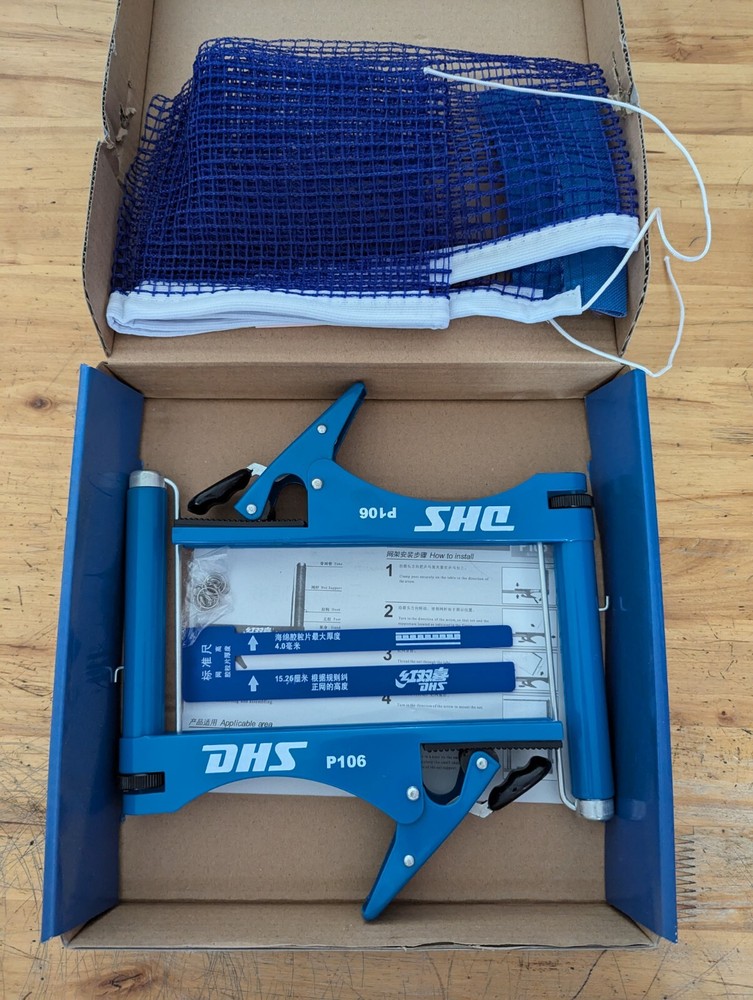 DHS P106 Table Tennis Net & Post Set Clamp Structure