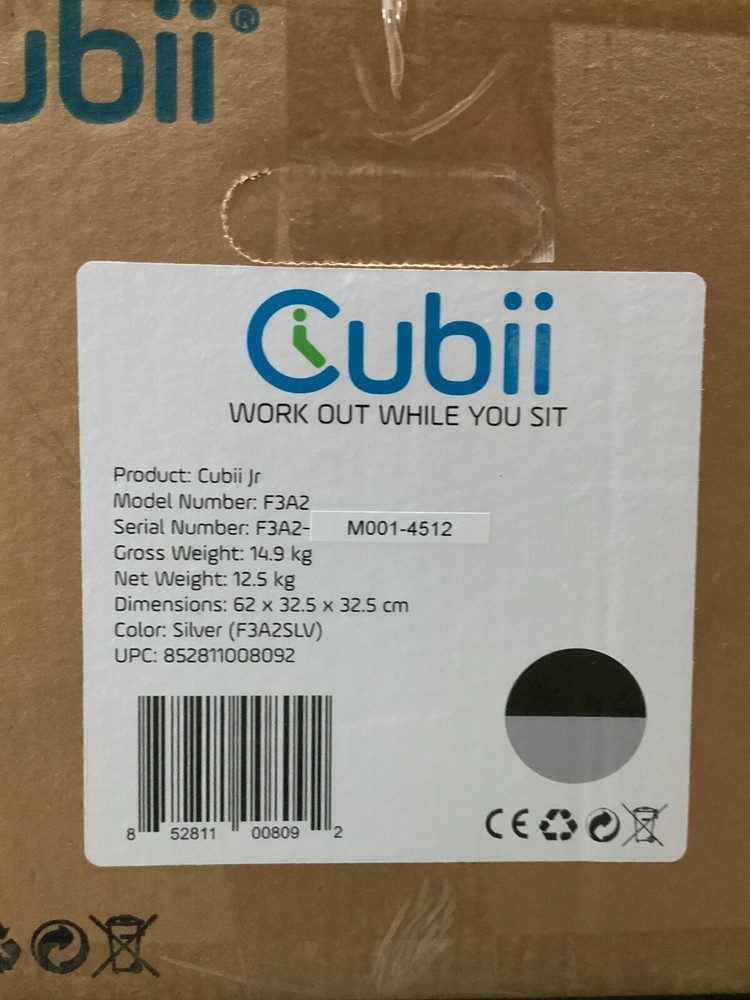 CUBII JR F3A2 Compact Seated Elliptical Silver