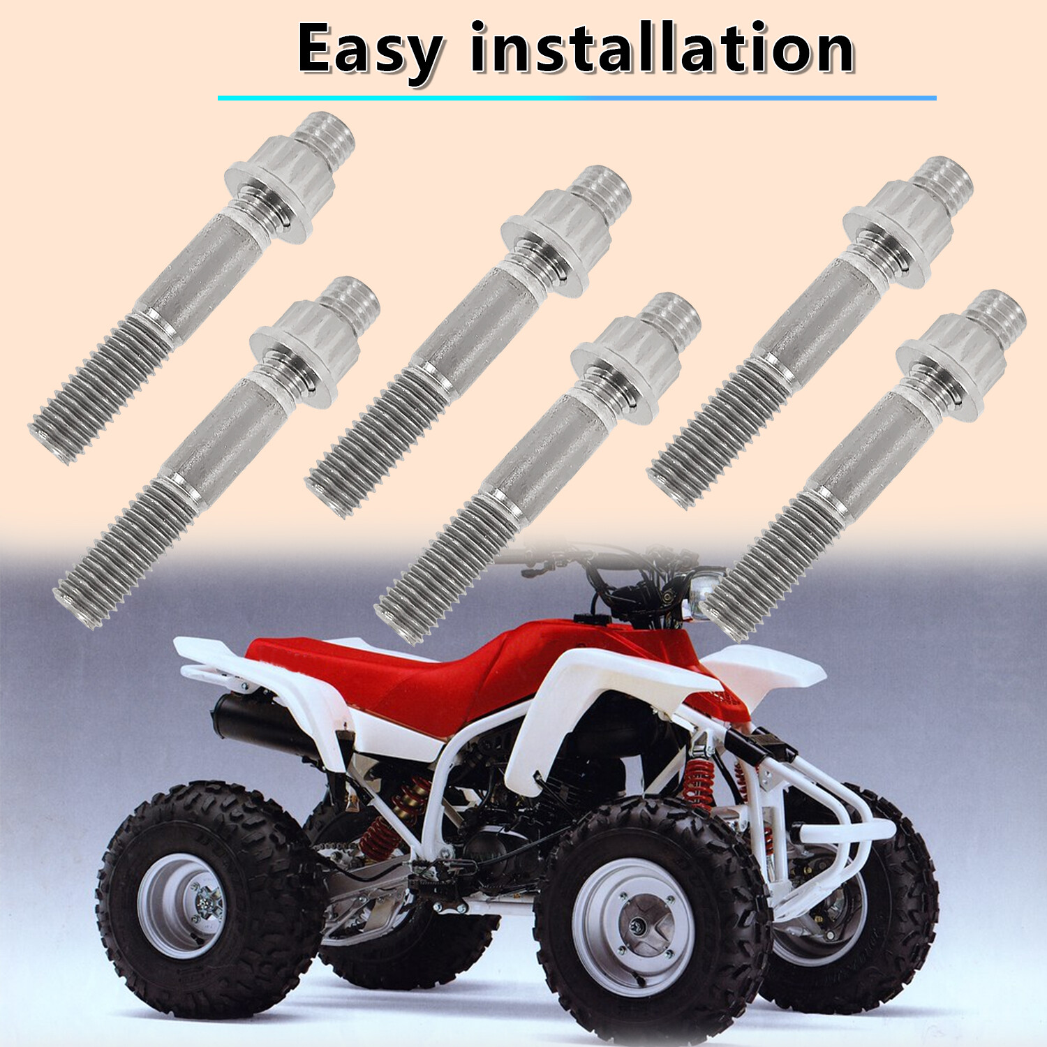 Titanium Head Studs Bolt Nut Kit for Yamaha Blaster 200 YFS200 1988-2006