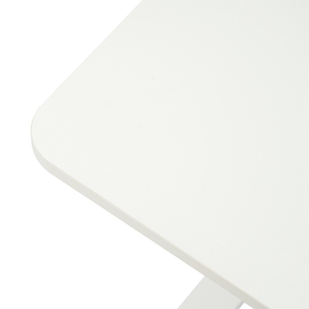 Mobile Rolling Laptop Table Home & Office Table Bedside Desk Adjustable White