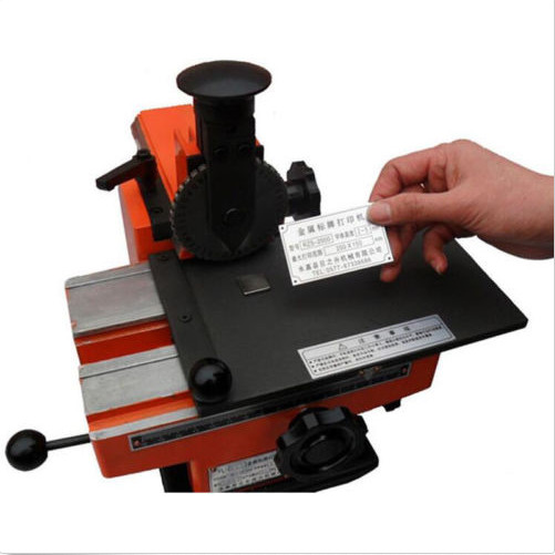 Semi-automatic sheet embosser metal stamping printer marking machine label 4mm!；