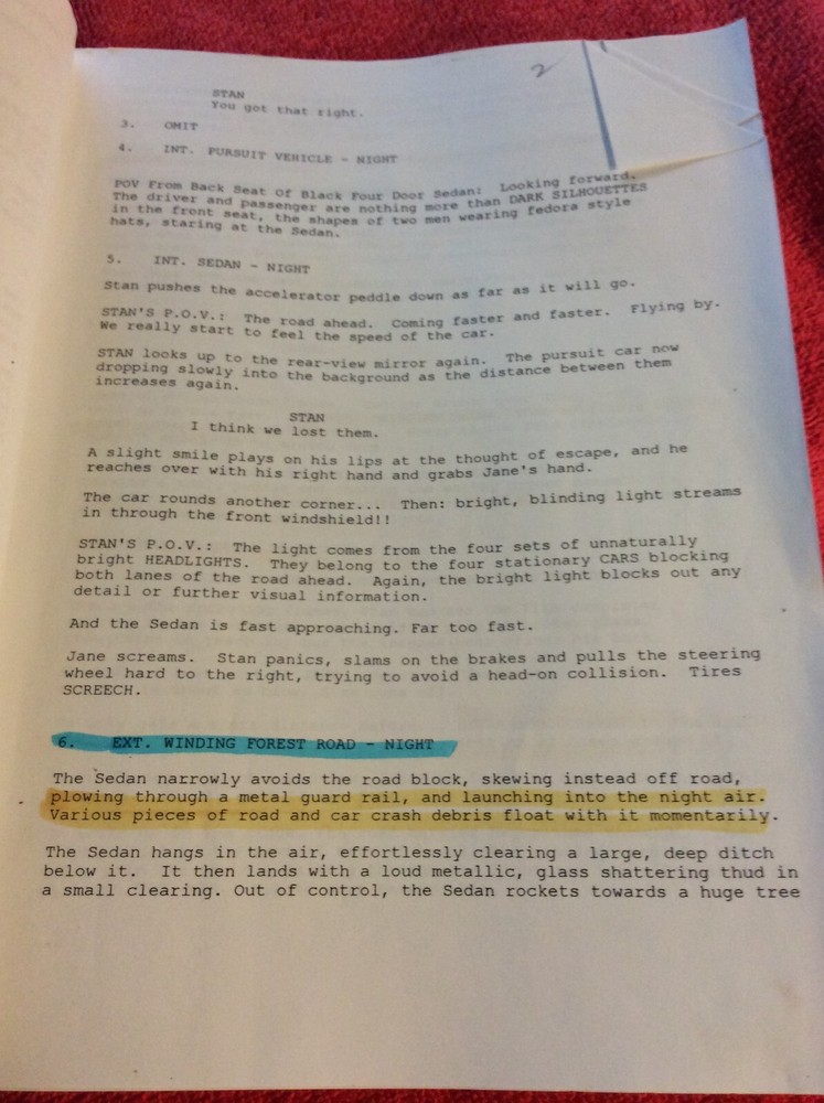 ORIGINAL SCRIPT ENCOUNTER THE SHADOW MEN ERIC ROBERTS DEAN STOCKWELL