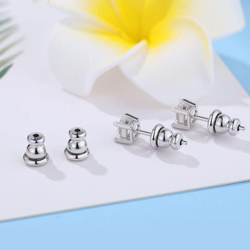 Earring Backs for Studs,18K Gold Bullet Earring Backs Replacements for Studs