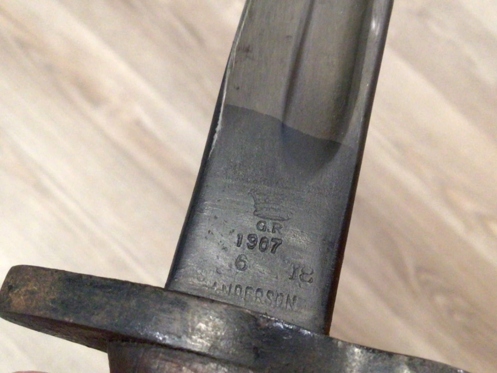 Superb WW1 British 1907 Mk1 Bayonet ~ Anderson Maker Marked Looks Un-Issued